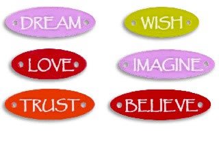 Heidi Grace Designs - fire etched mini titles  (sold in 3's)